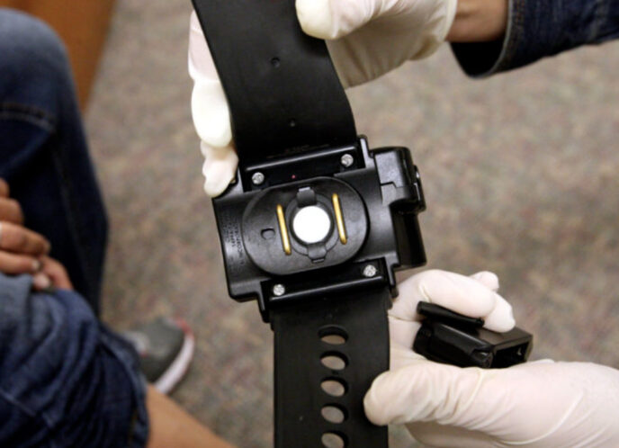 Ankle monitoring device used by correctional officers in Santa Cruz County. Photo by Dan Coyro/Sentinel via Flickr.