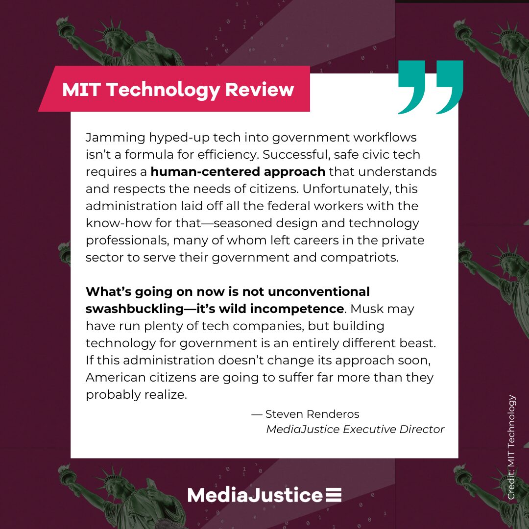 Mit Tech Review Security Issue Steven Renderos writes about the impact of DOGE in MIT Tech Review ...